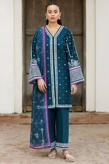 Farasha | Summer Weaves Embroidered Lawn | Blue Allure - Rang-e-Khaas