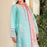 Farasha | Summer Weaves Embroidered Lawn | Ocean Veil