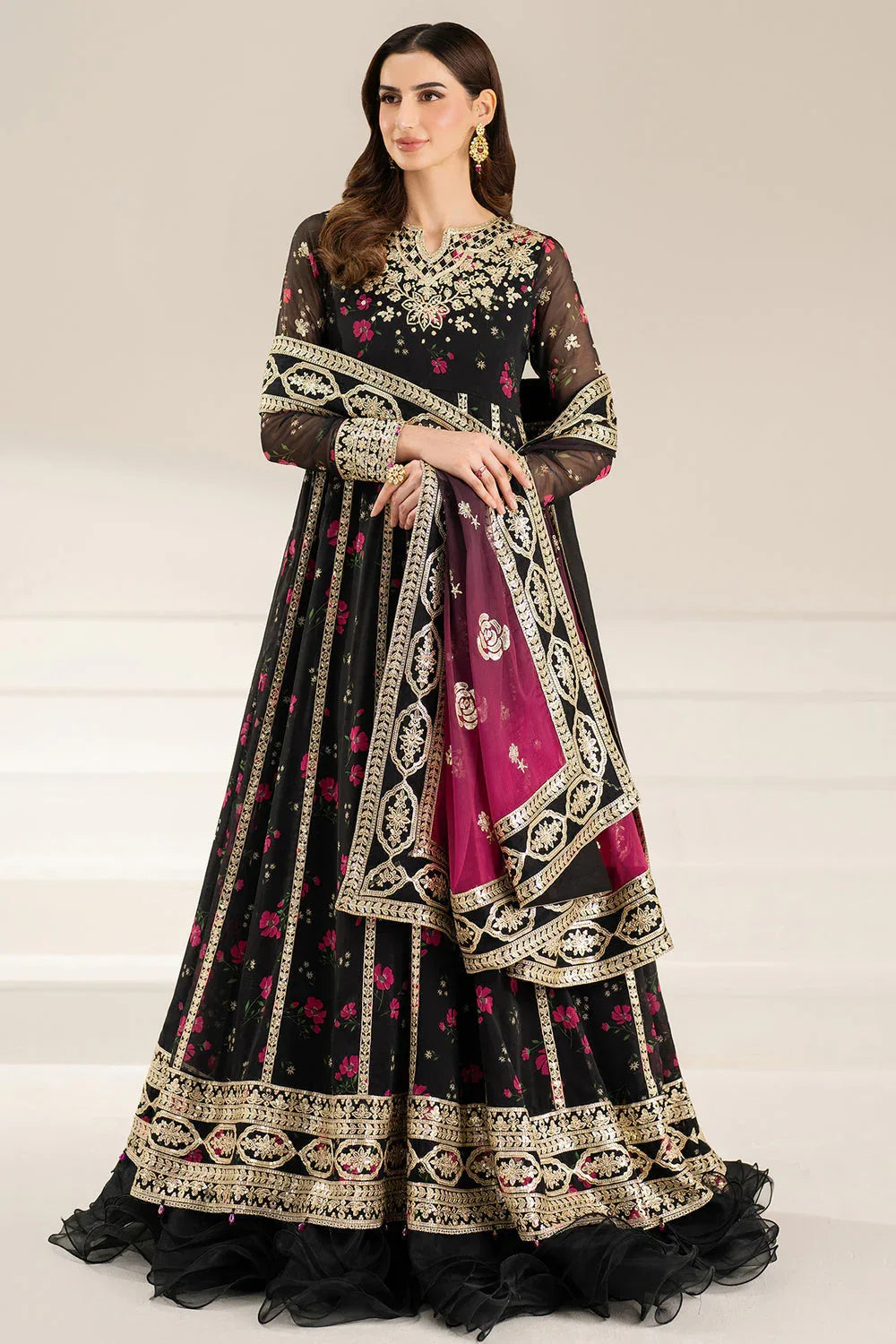 Farasha | Fiorella Formals | Fuchsia Night - Rang-e-Khaas