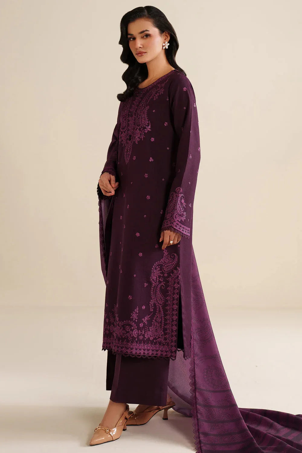 Farasha | Winter Spell 25 | Violett - Rang-e-Khaas