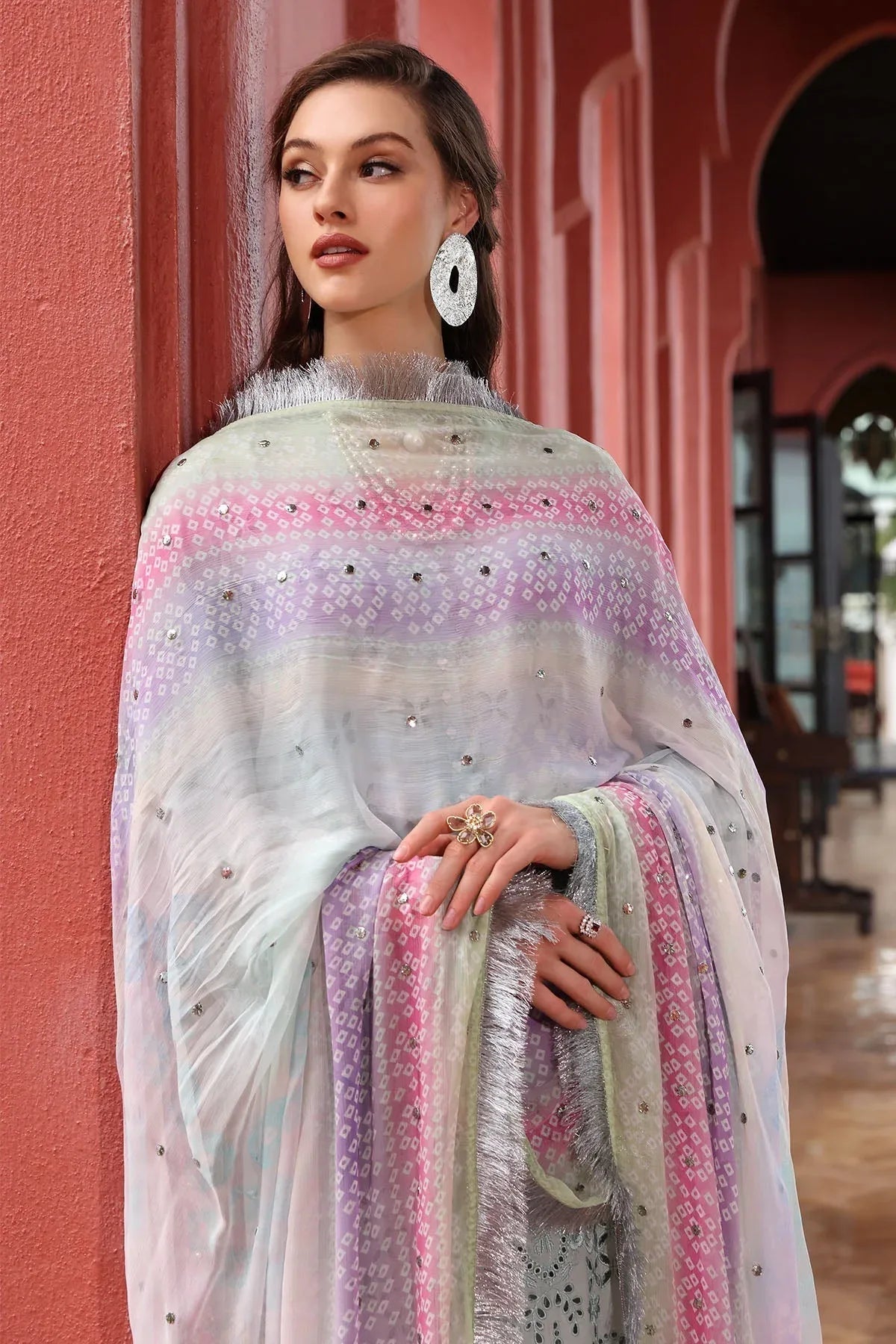 Nureh | Bazaar Lawn 25 | NE-111 - Rang-e-Khaas