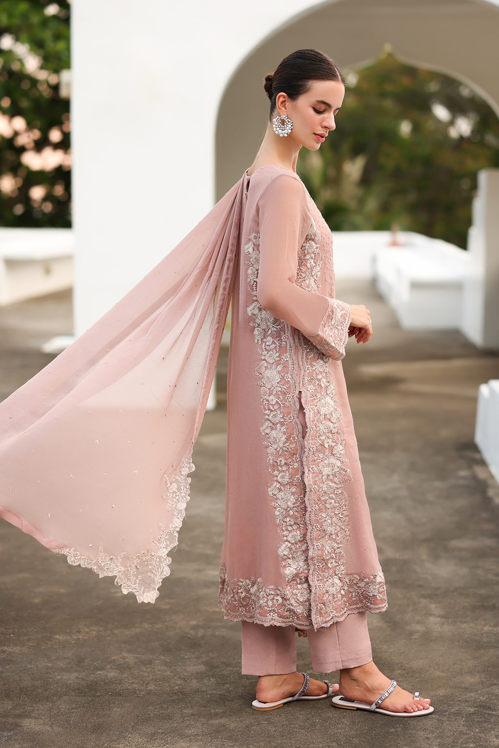 Iznik CC-69 Embroidered Chiffon