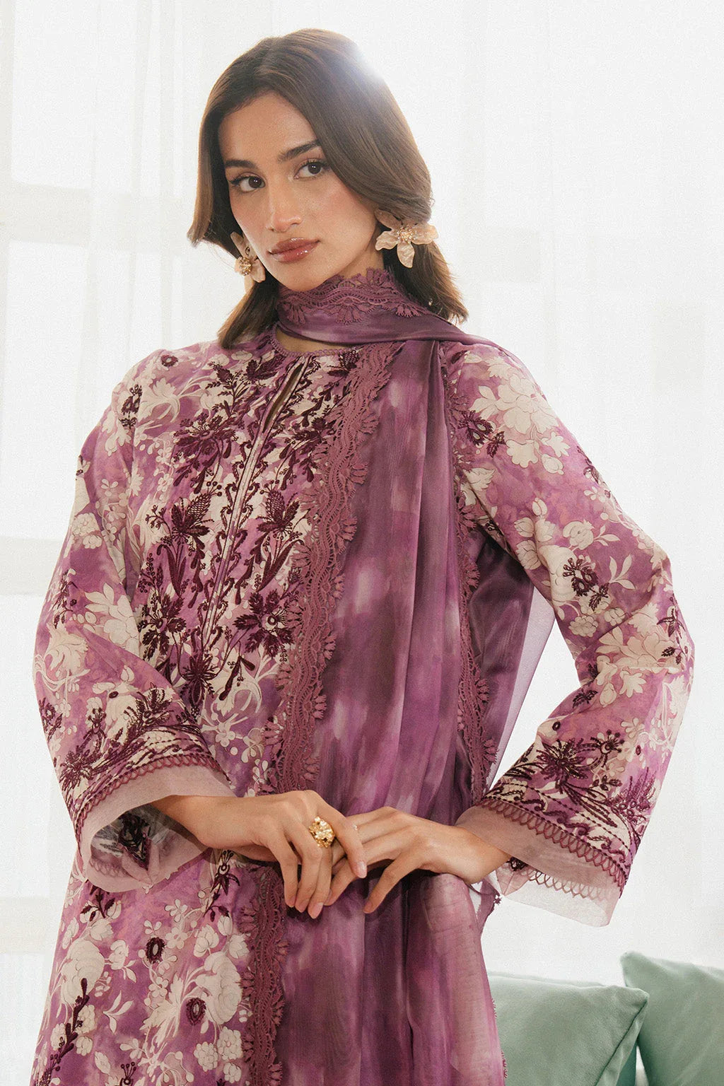 Ayzel | Armelia Printed Lawn 25 | Ren - Rang-e-Khaas