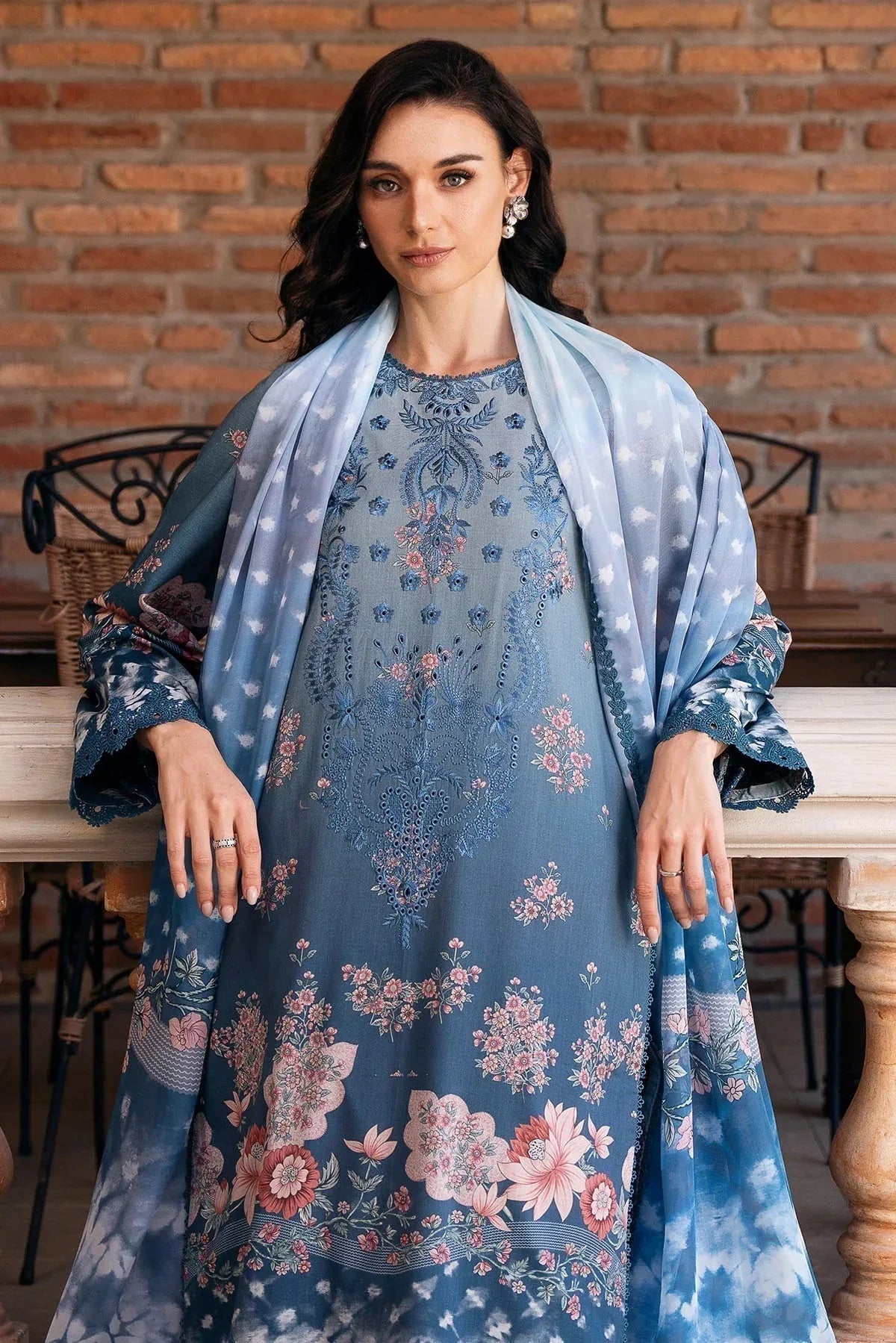 Afrozeh | Damask The Holiday Edit '25 - Lawn| Seraphina A - Rang-e-Khaas