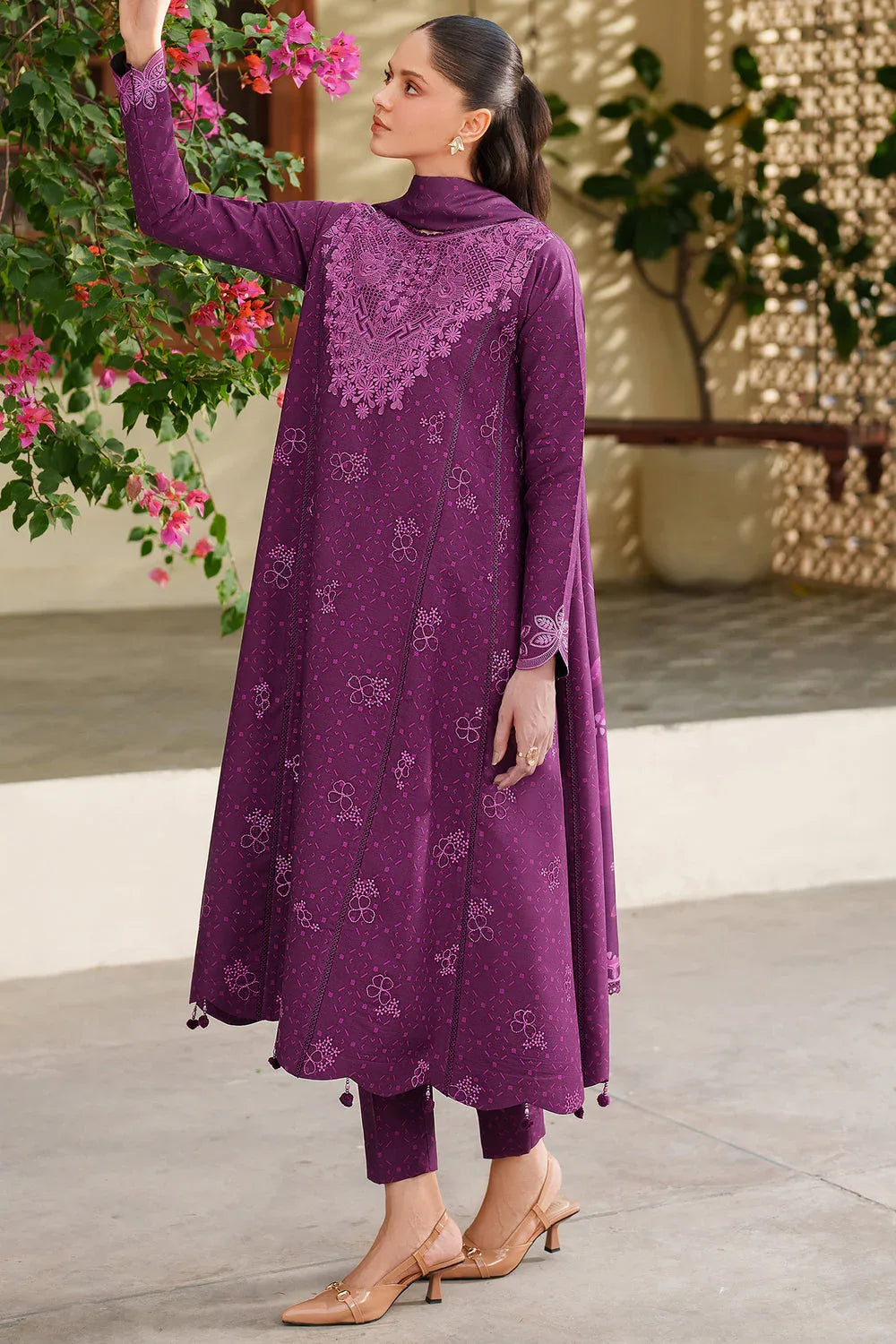 Farasha | Meline Premium Viscose 25 | Wild Plum - Rang-e-Khaas