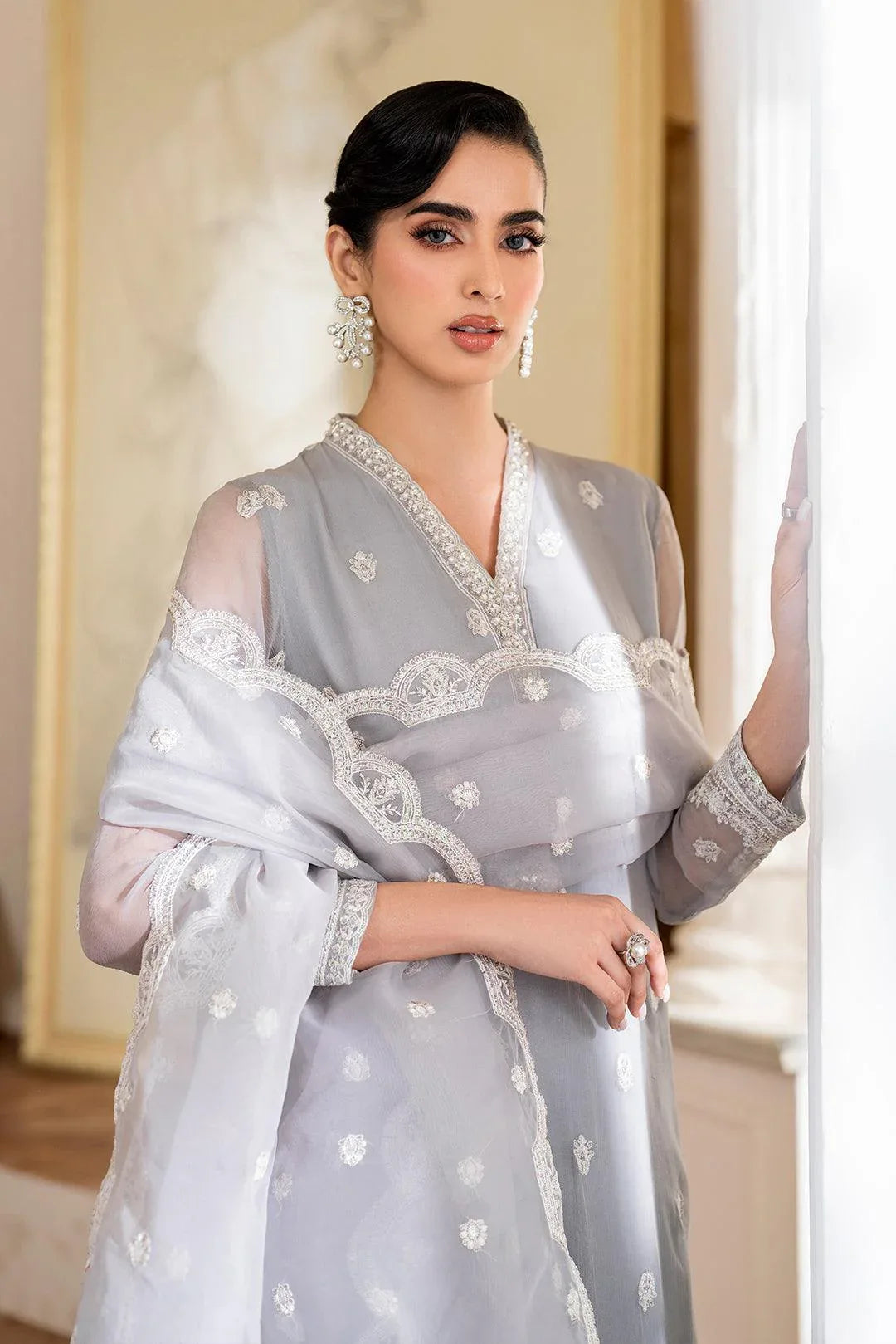 Declare | Chiffon Luxe | DOVE LFP-1108 - Rang-e-Khaas