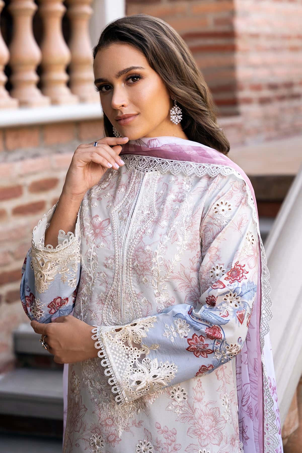Afrozeh | Damask The Holiday Edit 25 | Opaline B - Rang-e-Khaas