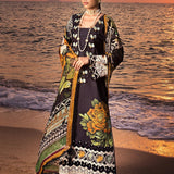 ELAF Signature Embroidered Lawn Unstitched 3Pc Suit ESL-08B NIGHTFALL