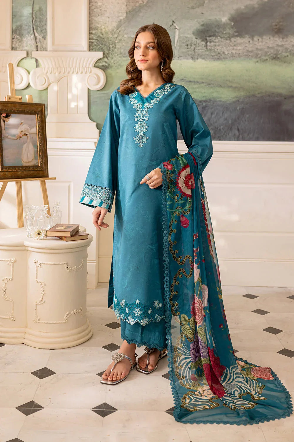 Farasha | Seraya Lawn 24 | PERIWINKLE - Rang-e-Khaas
