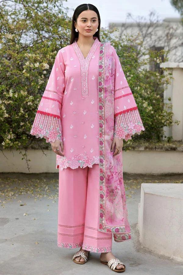 Farasha | Summer Weaves Embroidered Lawn | Soft Mist - Rang-e-Khaas