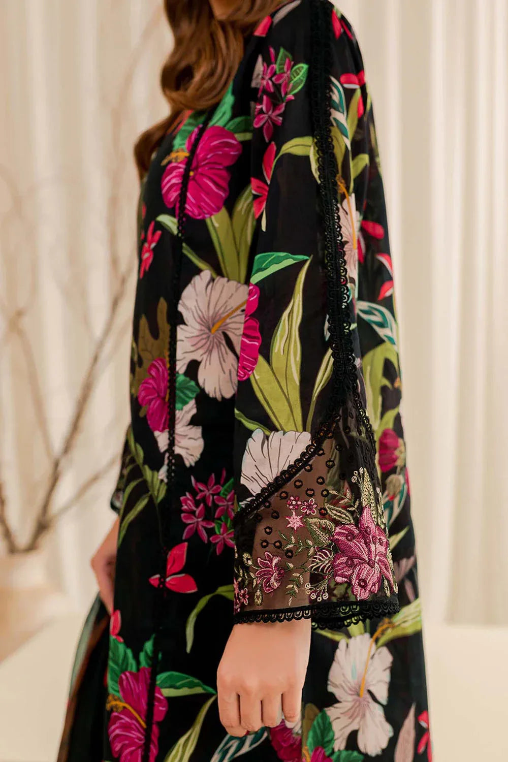 Farasha | Printed Essentials | Ebony Passion - Rang-e-Khaas