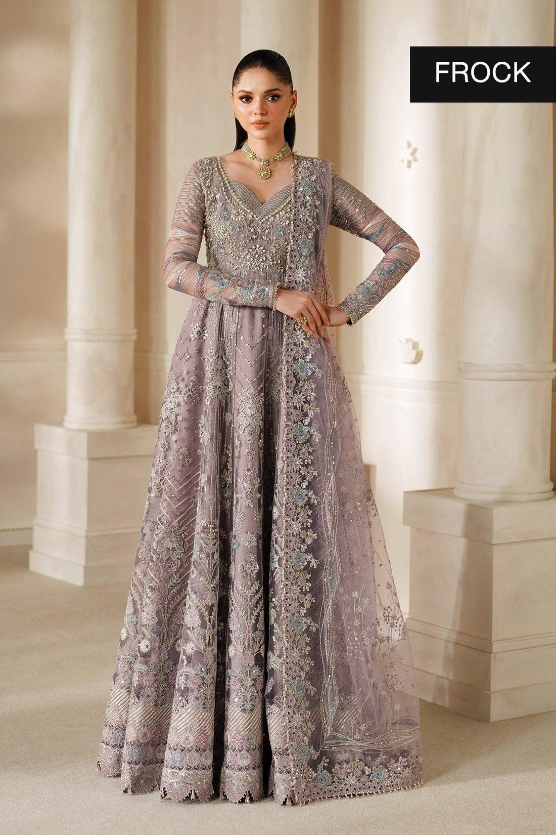 EMBROIDERED NET CH14-04 STITCHED
