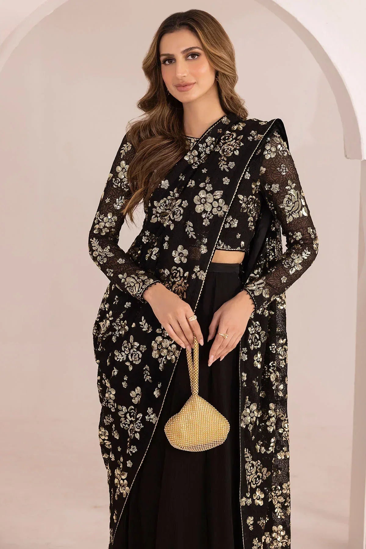 Jazmin | Formals Collection | EMBROIDERED CHIFFON UC-3021 - Rang-e-Khaas