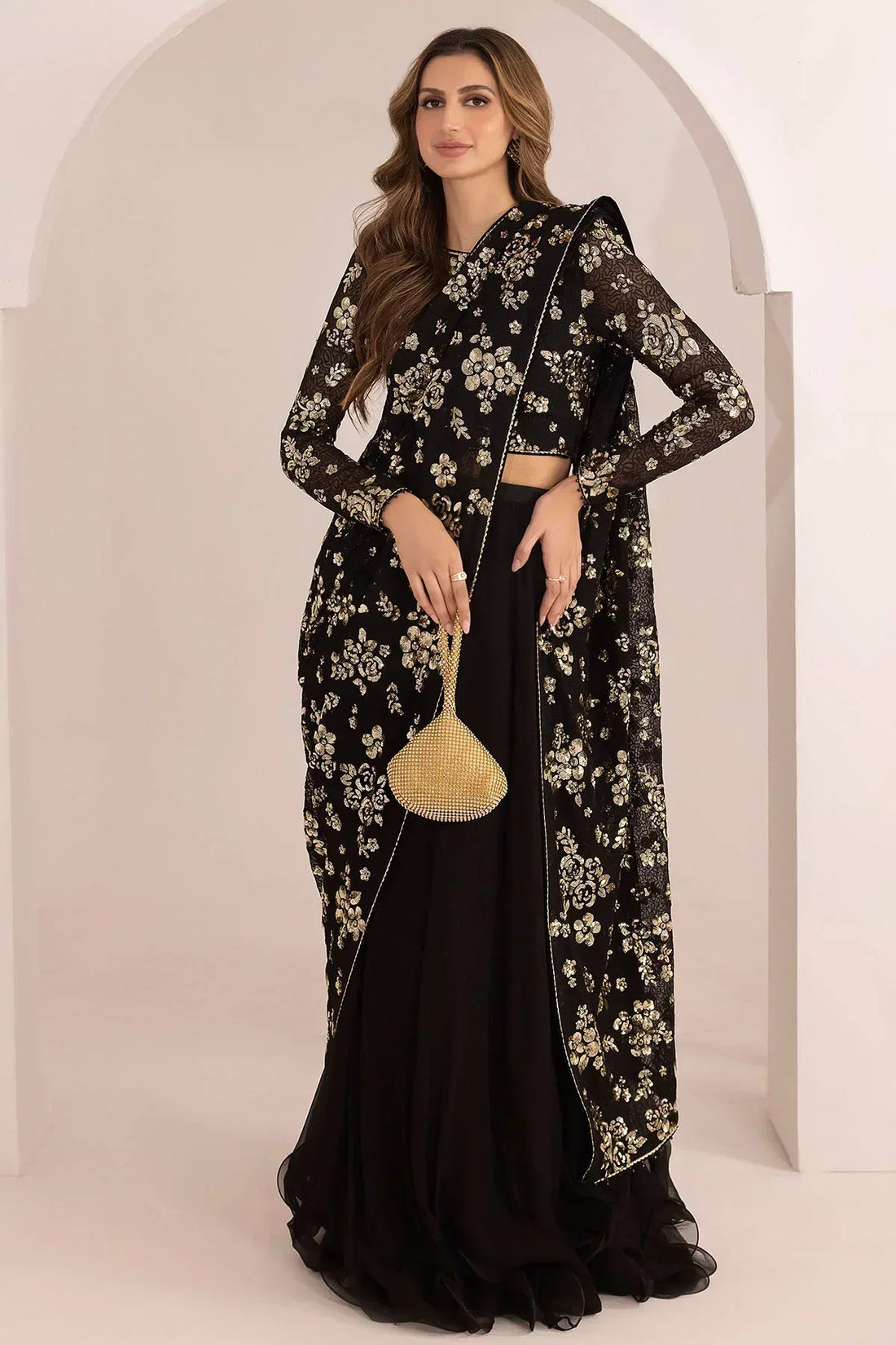 Jazmin | Formals Collection | EMBROIDERED CHIFFON UC-3021 - Rang-e-Khaas