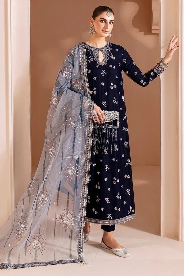 Jazmin | Chandni Velvet Formals 25 | Embroidered Velvet Formal CVF D-03 - Rang-e-Khaas