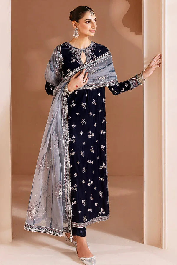 Jazmin | Chandni Velvet Formals 25 | Embroidered Velvet Formal CVF D-03 - Rang-e-Khaas