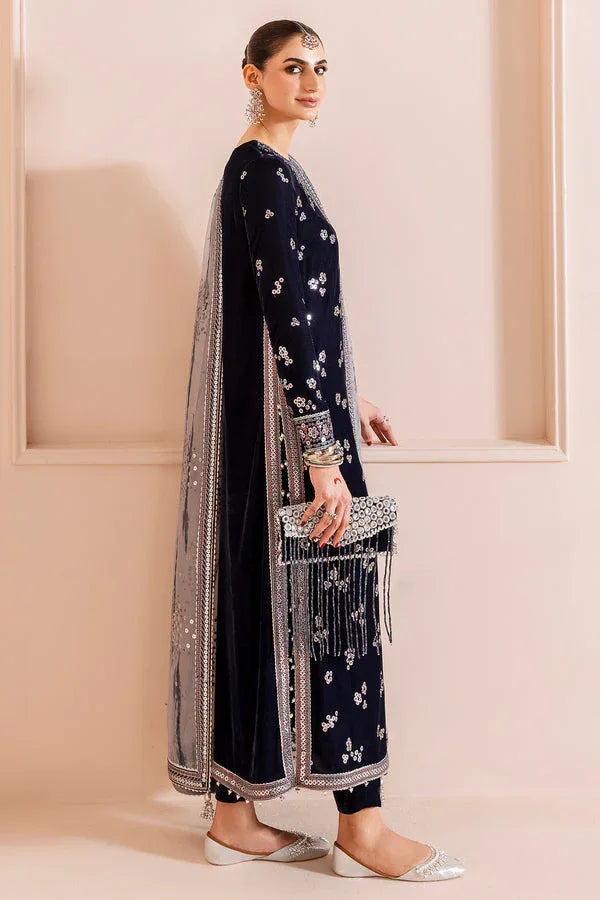 Jazmin | Chandni Velvet Formals 25 | Embroidered Velvet Formal CVF D-03 - Rang-e-Khaas