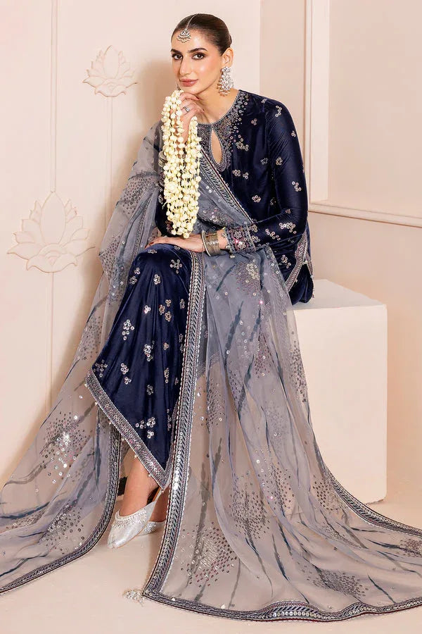 Jazmin | Chandni Velvet Formals 25 | Embroidered Velvet Formal CVF D-03 - Rang-e-Khaas