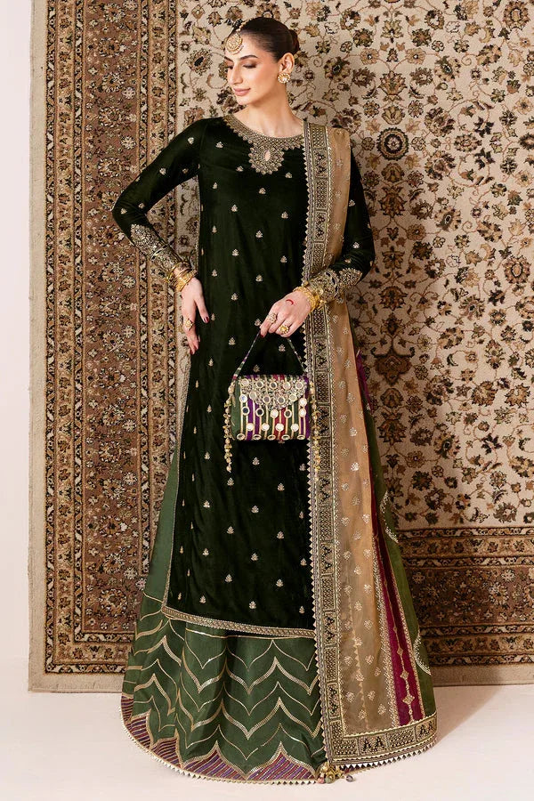 Jazmin | Chandni Velvet Formals 25 | Embroidered Velvet Formal CVF D-09 - Rang-e-Khaas