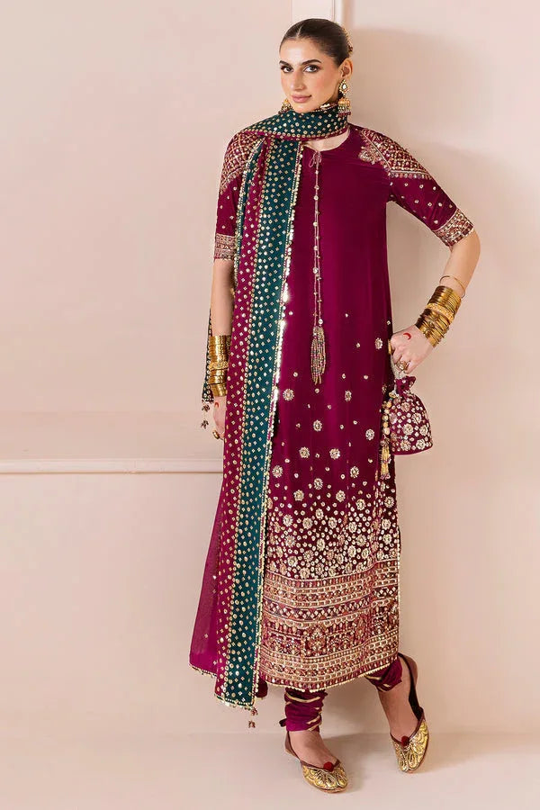 Jazmin | Chandni Velvet Formals 25 | Embroidered Velvet Formal CVF D-02 - Rang-e-Khaas