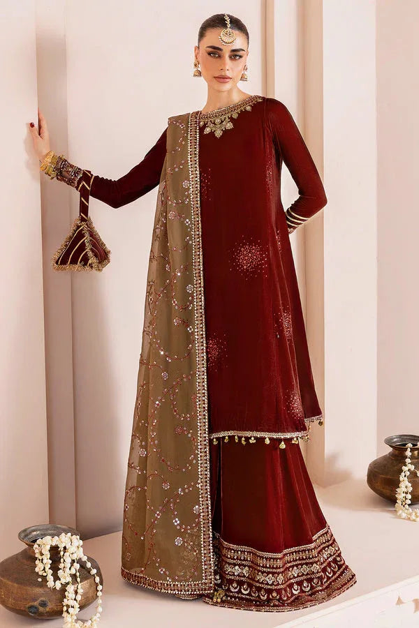 Jazmin | Chandni Velvet Formals 25 | Embroidered Velvet Formal CVF D-07 - Rang-e-Khaas