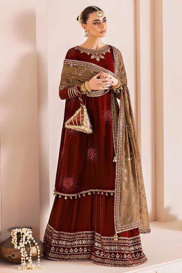Jazmin | Chandni Velvet Formals 25 | Embroidered Velvet Formal CVF D-07 - Rang-e-Khaas