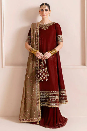 Jazmin | Chandni Velvet Formals 25 | Embroidered Velvet Formal CVF D-13 - Rang-e-Khaas