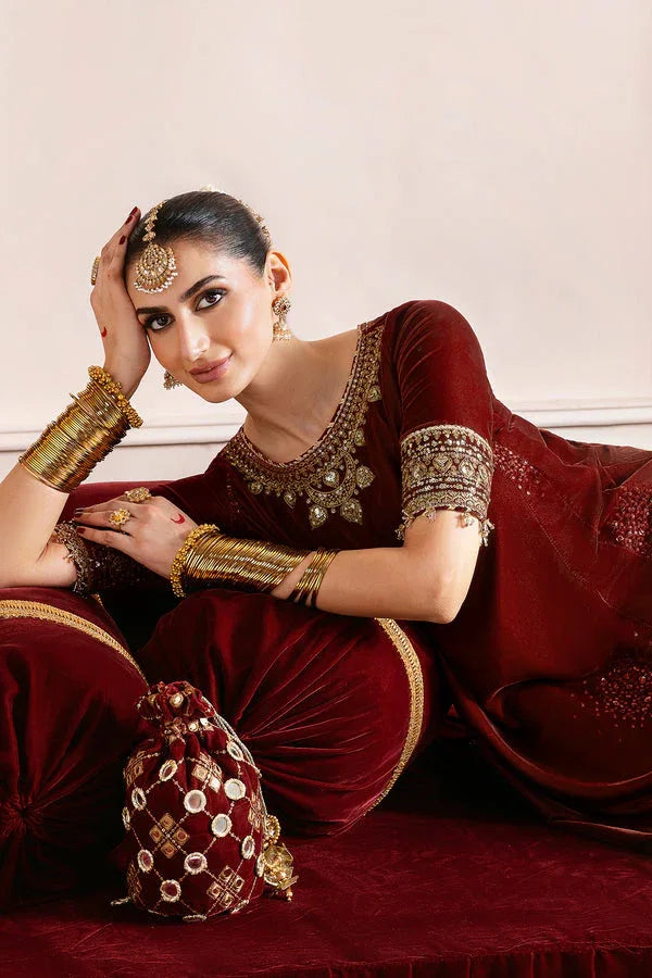 Jazmin | Chandni Velvet Formals 25 | Embroidered Velvet Formal CVF D-13 - Rang-e-Khaas