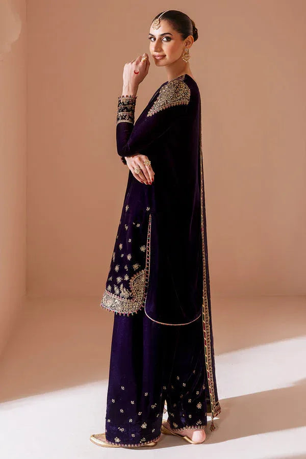 Jazmin | Chandni Velvet Formals 25 | Embroidered Velvet Formal CVF D-08 - Rang-e-Khaas