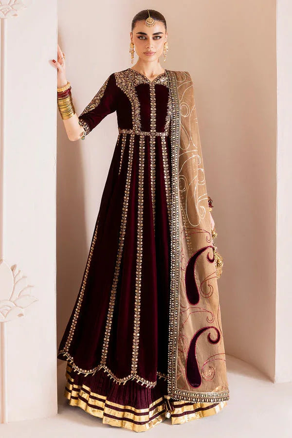 Jazmin | Chandni Velvet Formals 25 | Embroidered Velvet Formal CVF D-12 - Rang-e-Khaas