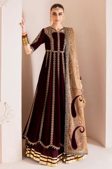 Jazmin | Chandni Velvet Formals 25 | Embroidered Velvet Formal CVF D-12 - Rang-e-Khaas