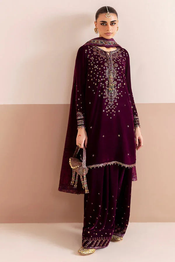 Jazmin | Chandni Velvet Formals 25 | Embroidered Velvet Formal CVF D-05 - Rang-e-Khaas