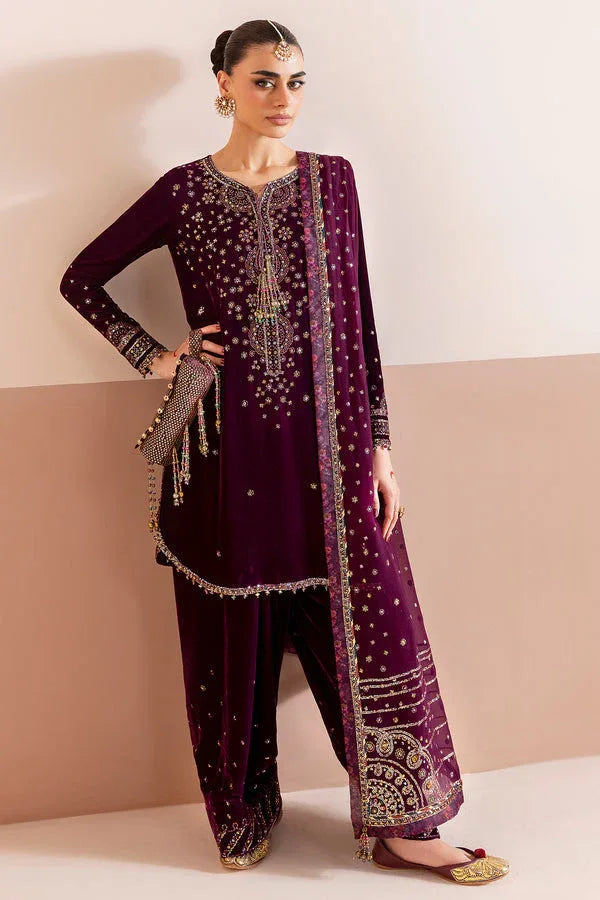 Jazmin | Chandni Velvet Formals 25 | Embroidered Velvet Formal CVF D-05 - Rang-e-Khaas