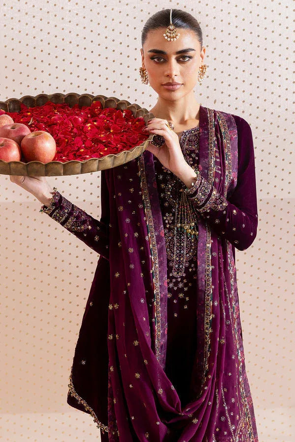 Jazmin | Chandni Velvet Formals 25 | Embroidered Velvet Formal CVF D-05 - Rang-e-Khaas