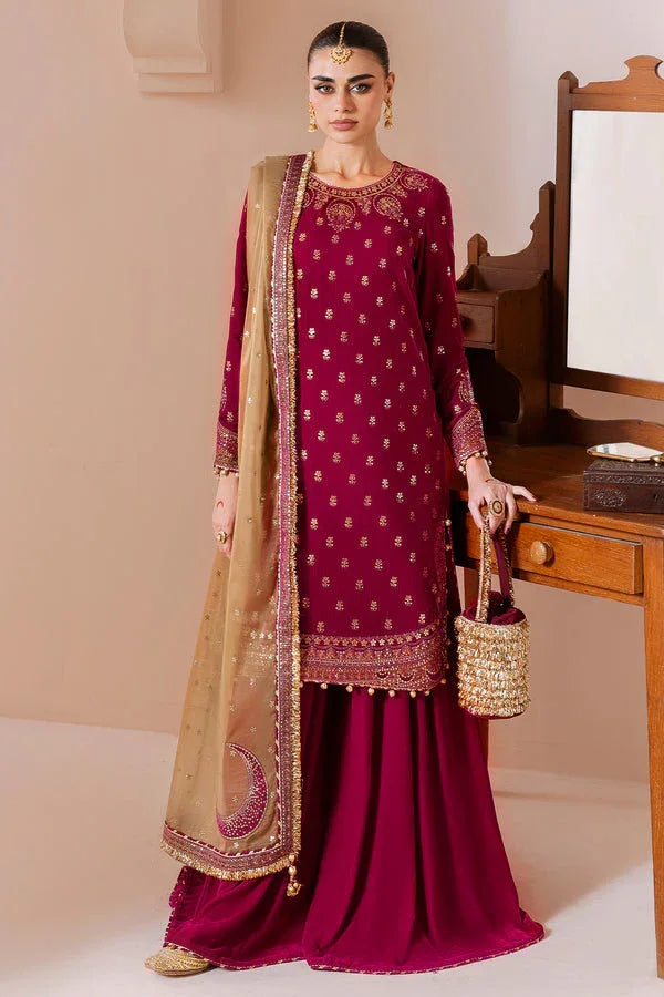 Jazmin | Chandni Velvet Formals 25 | Embroidered Velvet Formal CVF D-11 - Rang-e-Khaas