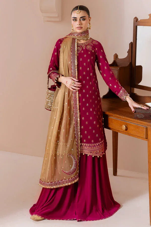 Jazmin | Chandni Velvet Formals 25 | Embroidered Velvet Formal CVF D-11 - Rang-e-Khaas