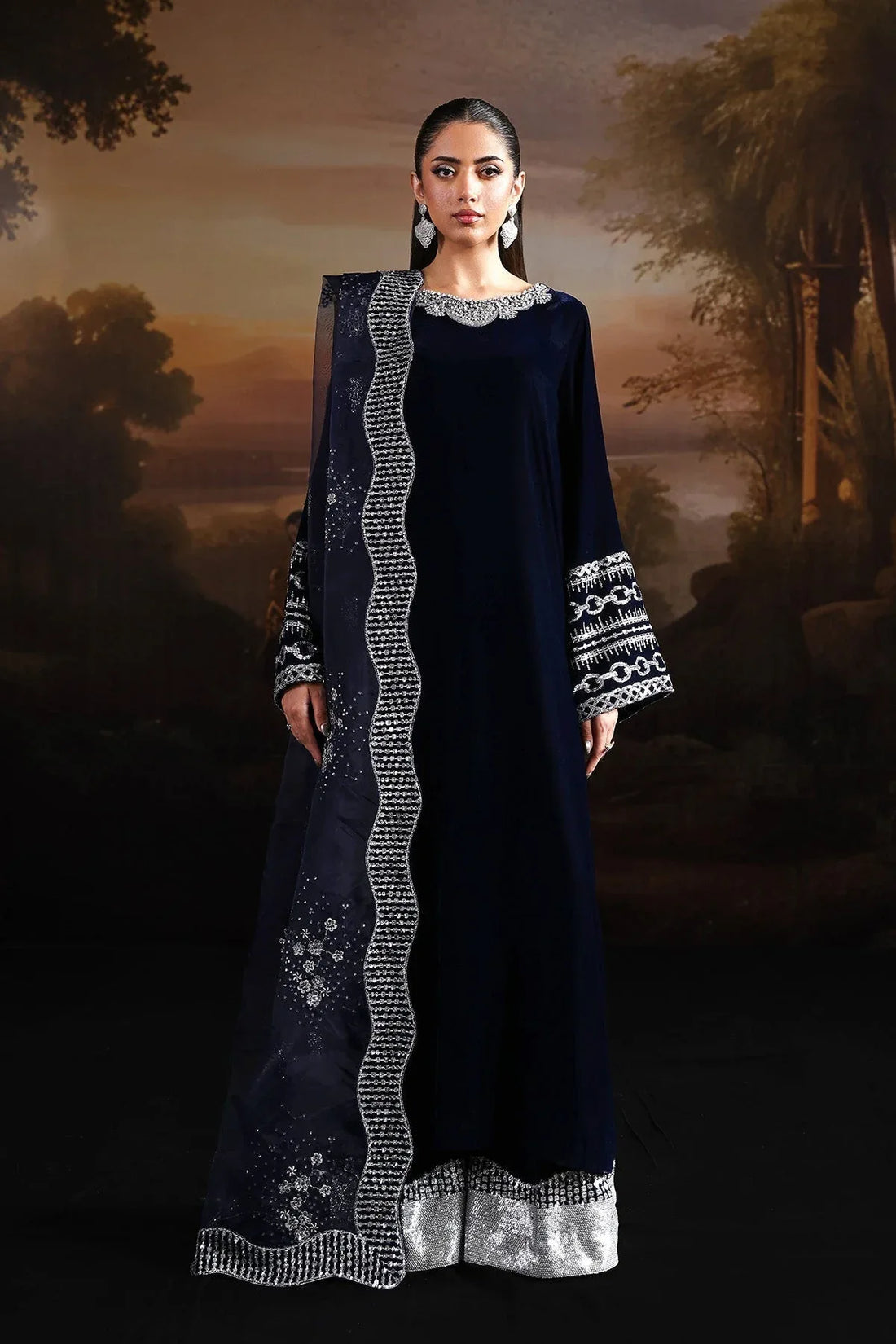 Alizeh | Lamour 25 | AF-VLT-2208-Velvetine - Rang-e-Khaas