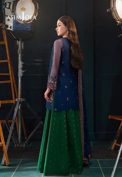 Asim Jofa | Lumiere Formals | AJLFC-07 EMBROIDERED NET - Rang-e-Khaas
