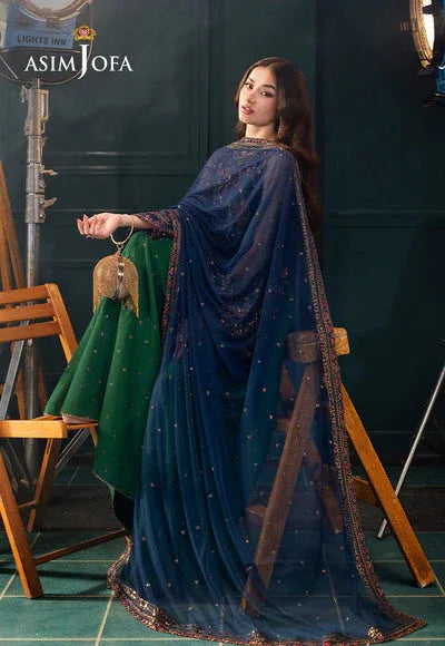 Asim Jofa | Lumiere Formals | AJLFC-07 EMBROIDERED NET - Rang-e-Khaas