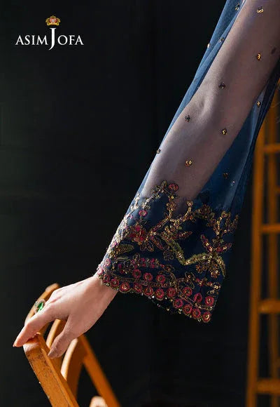 Asim Jofa | Lumiere Formals | AJLFC-07 EMBROIDERED NET - Rang-e-Khaas
