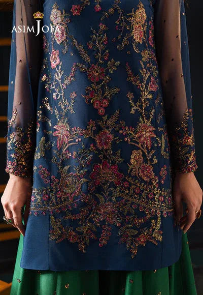Asim Jofa | Lumiere Formals | AJLFC-07 EMBROIDERED NET - Rang-e-Khaas