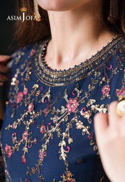Asim Jofa | Lumiere Formals | AJLFC-07 EMBROIDERED NET - Rang-e-Khaas