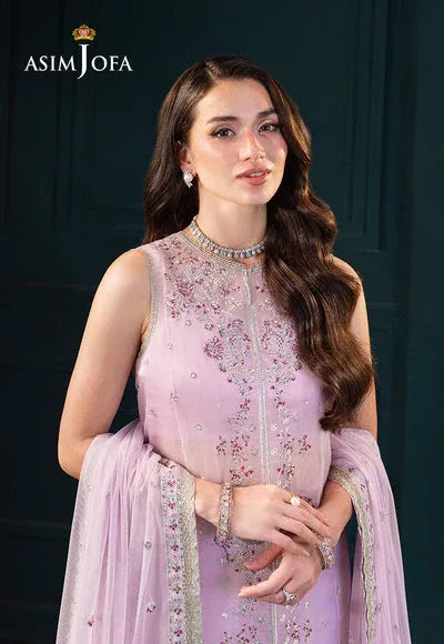 Asim Jofa | Lumiere Formals | AJLFC-09 EMBROIDERED SOFT NET ORGANZA - Rang-e-Khaas