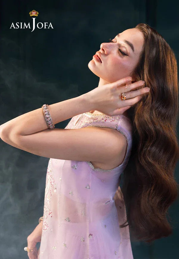 Asim Jofa | Lumiere Formals | AJLFC-09 EMBROIDERED SOFT NET ORGANZA - Rang-e-Khaas