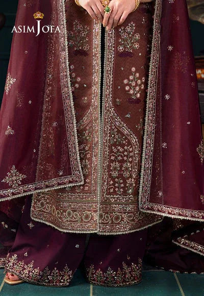 Asim Jofa | Lumiere Formals | AJLFC-08 EMBROIDERED JAVERIA NET - Rang-e-Khaas