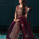 Asim Jofa | Lumiere Formals | AJLFC-08 EMBROIDERED JAVERIA NET