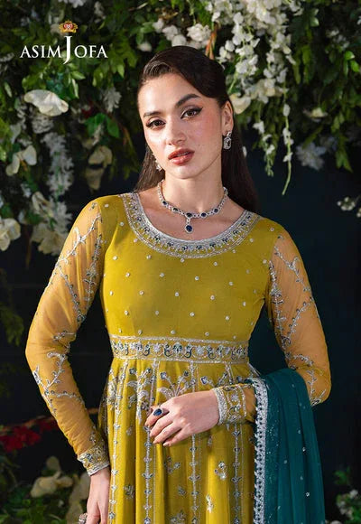 Asim Jofa | Lumiere Formals | AJLFC-10 EMBROIDERED NET - Rang-e-Khaas