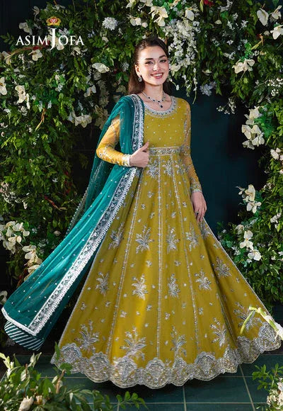 Asim Jofa | Lumiere Formals | AJLFC-10 EMBROIDERED NET - Rang-e-Khaas