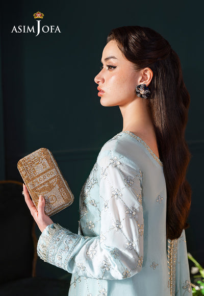 Asim Jofa | Lumiere Formals | AJLFC-01 EMBROIDERED PAPER COTTON