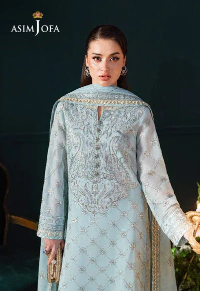 Asim Jofa | Lumiere Formals | AJLFC-01 EMBROIDERED PAPER COTTON - Rang-e-Khaas
